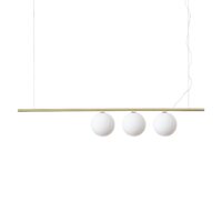 Candelabru modern alama abajururi sticla 3xG9/40W, Perline SP3 282114 Ideal Lux