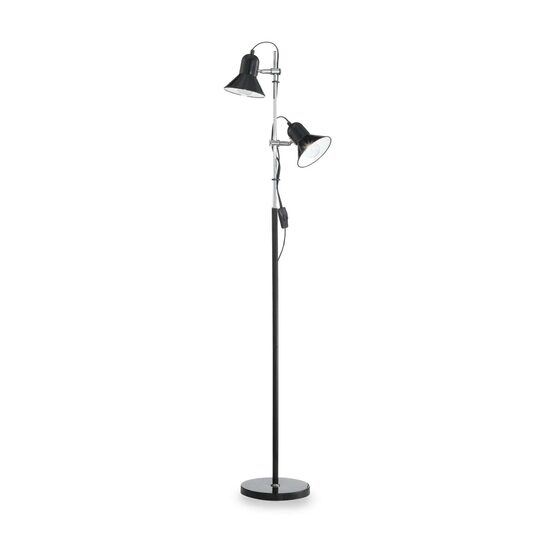 Lampadar modern negru stil industrial 2xE27/60W, Polly PT2 061139 Ideal Lux