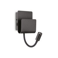 Aplica moderna neagra USB LED 9.5W/750lm/3000K, Probe AP2 237930 Ideal Lux