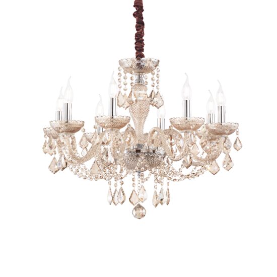 Candelabru clasic stil venetian cu cristale 8xE14/40W, Rose SP8 166889 Ideal Lux