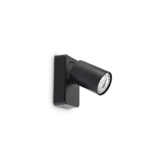 Spot modern negru dispersor rotativ 1xGU10/35W, Rudy AP1 Round 229010 Ideal Lux
