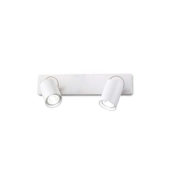 Spot modern alb dispersor rotativ  2xGU10/35W, Rudy AP2 Round 229041 Ideal Lux