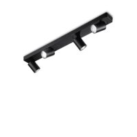 Spot modern negru dispersor rotativ 4xGU10/35W, Rudy PL4 229072 Ideal Lux