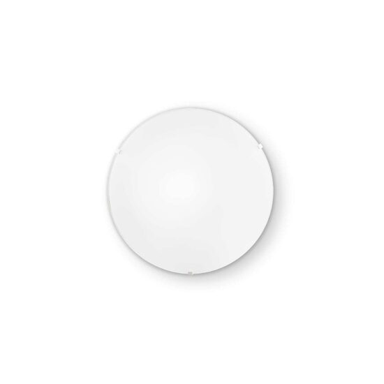 Plafoniera moderna alba sticla serigrafiata 1xE27/60W, Simply PL1 007960 Ideal Lux