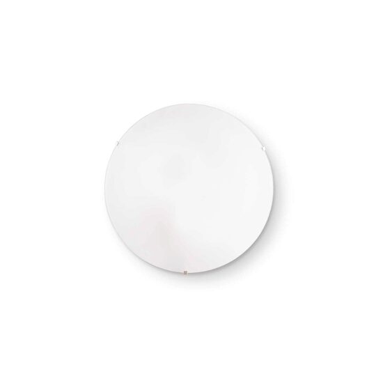 Plafoniera moderna alba sticla serigrafiata 2xE27/60W, Simply PL2 007977 Ideal Lux