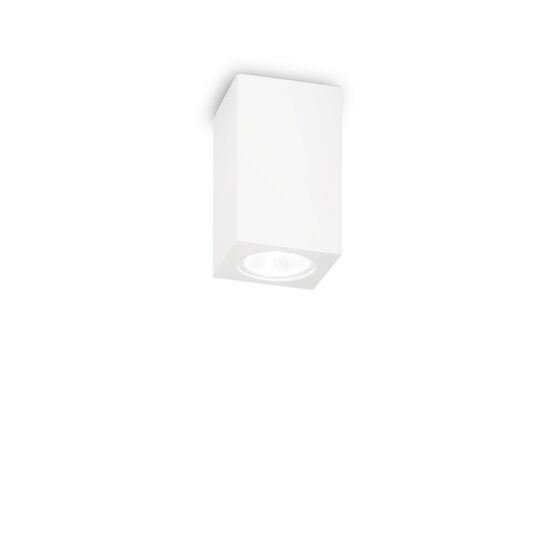 Spot modern alb din ipsos 1xGU10/35W, Tower PL1 Square 155791 Ideal Lux