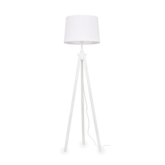 Lampadar modern alb din lemn natural 1xE27/42W, York PT1 121406 Ideal Lux