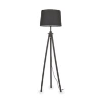 Lampadar modern negru din lemn natural 1xE27/42W, York PT1 121437 Ideal Lux