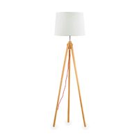 Lampadar modern din lemn natural 1xE27/42W, York PT1 089805 Ideal Lux