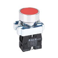 Buton metalic, rosu, incastrat, 1NC, Himel HLAY5BA42