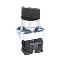 Buton metalic selector, 3 pozitii retinere, 2NO, Himel HLAY5BD33