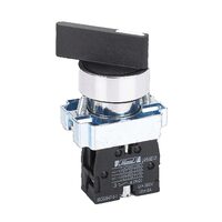 Buton metalic selector lung, 3 pozitii retinere, 2NO, Himel HLAY5BJ33