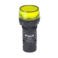 Lampa semnalizare LED din plastic, 220V, AC/DC, galben, Himel HLD1122A21M5