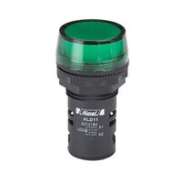 Lampa semnalizare LED din plastic, 220V, AC/DC, verde, Himel HLD1122C41M3