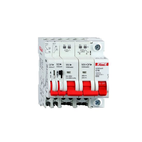 Bobina de declansare HDB3w, MX+OF, 110-415V AC, Himel HDB3wMO220