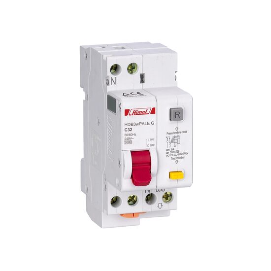 Siguranta automata diferentiala | Protectie diferentiala HDB3wPLE, 1P+N, 40A, 4.5kA, curba C, Himel HDB3wPLEC40
