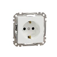 Priza simpla alba 16A 2P+E obturatoare Sedna Design, Schneider Electric SDD111021