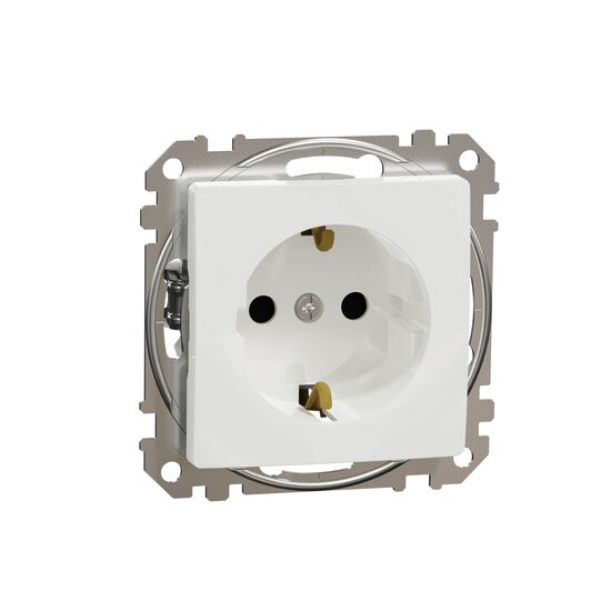 Priza simpla alba 16A 2P+E obturatoare Sedna Design, Schneider Electric SDD111021