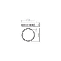 Plafoniera Akala moderna aurie cu cristale, dimmabila in 3 pasi, LED 23W/3034lm/3000K, CRI90, IAK CR M, Incanti