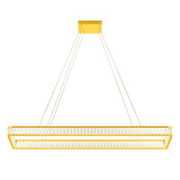 Lustra Akala moderna aurie cu cristale, dimmabila in 3 pasi, LED 60W/7200lm/3000K,  CRI90, IAK PP, Incanti