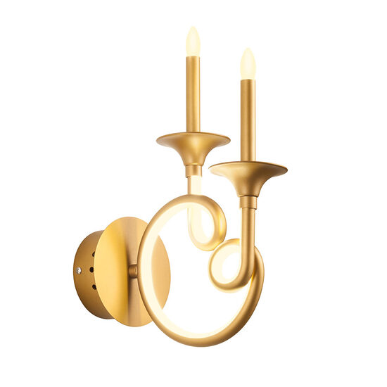 Aplica Chateau moderna aurie, dispersor din silicon, LED 10W/950lm/3000K, CRI80, ICH W2 11, Incanti