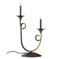 Veioza Chateau moderna neagra, dispersor din silicon, LED 12W/1200lm/3000K, CRI80, ICH T2 22, Incanti