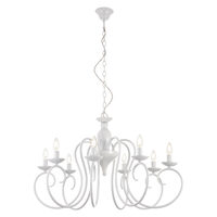 Candelabru Circe modern alb, 8 brate, 8xE27/42W, ICI C8 01, Incanti