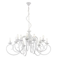 Candelabru Circe modern alb, 12 brate, 12xE27/42W, ICI C12 01, Incanti