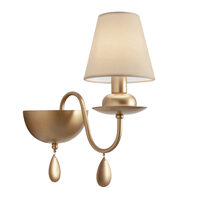 Aplica Elizee moderna bronz, abajur textil ivoar, E14/28W, IEL W1 23 02, Incanti 