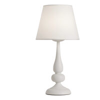 Veioza Elizee moderna alba, abajur textil alb, E14/28W, IEL T1 01 01, Incanti