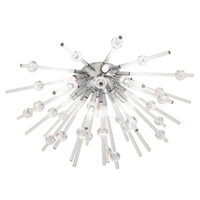 Plafoniera Genesi moderna cromata, brate din sticla, sfere decorative din acryl, 6xG9/28W, IGN CL6 10 50, Incanti
