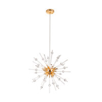 Lustra Genesi moderna aurie, brate din sticla, sfere decorative din acryl, 8xG9/28W, IGN P8 11 50, Incanti