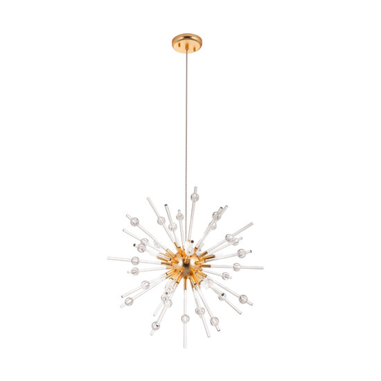 Lustra Genesi moderna aurie, brate din sticla, sfere decorative din acryl, 8xG9/28W, IGN P8 11 50, Incanti