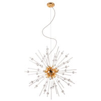 Lustra Genesi moderna aurie, brate din sticla, sfere decorative din acryl, 9xG9/28W, IGN P9 11 50, Incanti