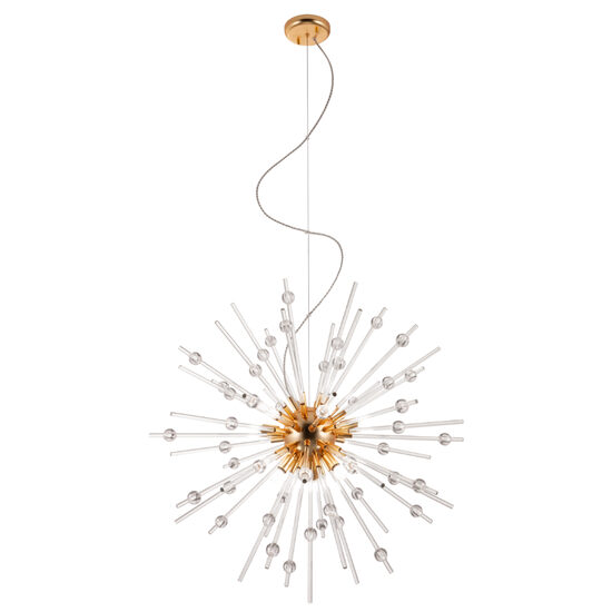 Lustra Genesi moderna aurie, brate din sticla, sfere decorative din acryl, 9xG9/28W, IGN P9 11 50, Incanti