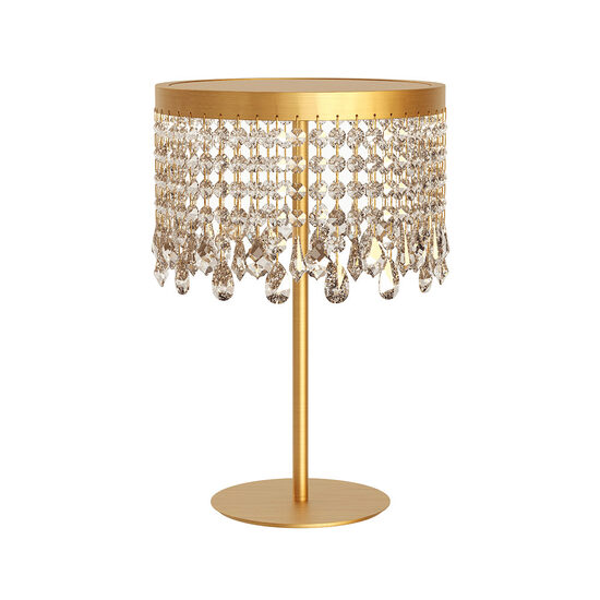 Veioza Vanesia aurie cu cristale, dimmabila in 3 pasi, LED 12W/1400lm/3000K, CRI90, IVA T 11, Incanti