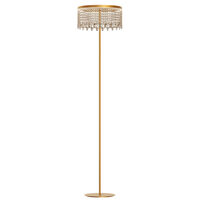 Lampadar Vanesia auriu, decorat cu cristale, dimmabil in 3 pasi, LED 23W/2800lm/3000K, CRI90, IVA F 11, Incanti