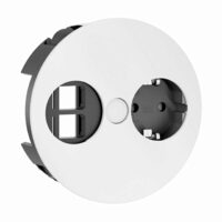Priza simpla + 2 porturi USB, incastrabila, alb mat, Twist 931.233, Bachmann