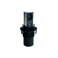 Priza simpla Schuko + 2 porturi USB, incastrabila, ridicare prin apasare, Elevator 928.017, Bachmann