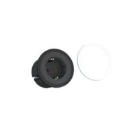 Priza simpla Schuko, incastrabila, alba, inel decorativ, Pix 926.001, Bachmann