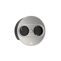 Priza simpla + 2 porturi USB, incastrabila, rotunda, Twist2 946.004, Bachmann