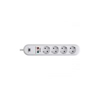 Prelungitor cu 4 prize Schuko, cablu 1.5 metri, protectie supratensiune, Smart 381.2212K, Bachmann
