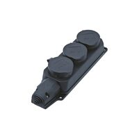 Prelungitor cu 3 prize Schuko cu capac, IP44, 381.109 Bachmann