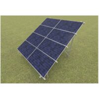 Sistem complet de montaj la sol, inclinare 25 grade (optional 30 grade), pentru 8 panouri fotovoltaice 375W, Baks W-H4G2-25
