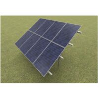 Sistem complet de montaj la sol, inclinare 25 grade, pentru 8 panouri fotovoltaice 375W, Baks W-V2G1-25