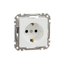 Priza simpla alba 16A 2P+E obturatoare fara surub Sedna Design, Schneider Electric SDD111022
