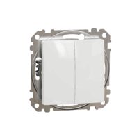 Intrerupator dublu alb 10AX Sedna Design, Schneider Electric SDD111105
