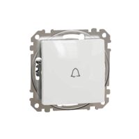 Intrerupator revenire alb 10A simbol sonerie Sedna Design, Schneider Electric SDD111131