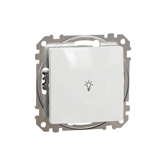 Intrerupator revenire alb 10A simbol lumina Sedna Design, Schneider Electric SDD111132