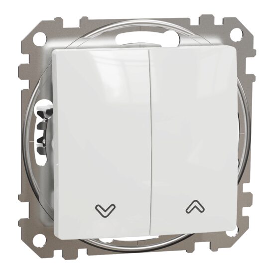 Intrerupator alb jaluzele blocare electrica 10AX Sedna Design, Schneider Electric SDD111104